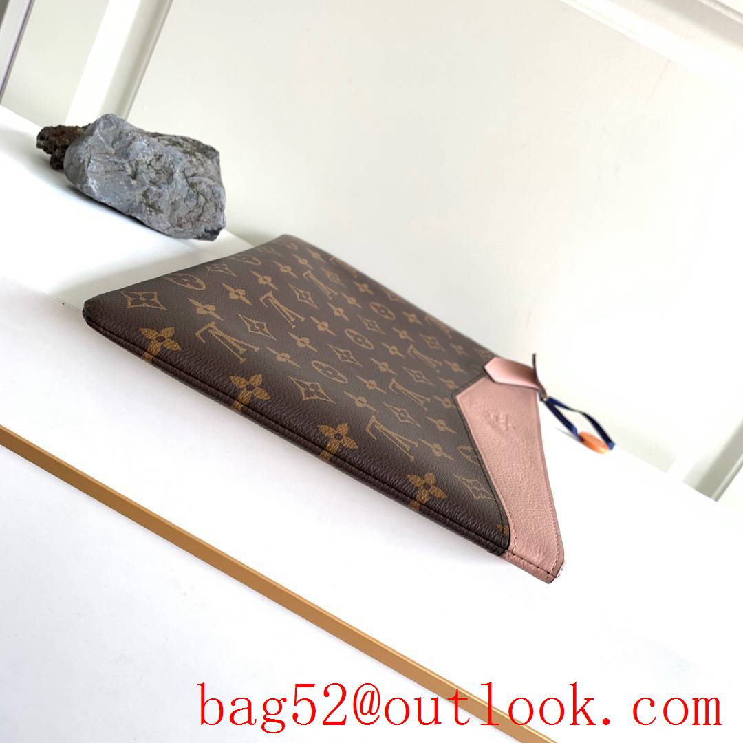 Louis Vuitton LV Monogram Daily Pouch Clutch Purse Bag M62942 Pink