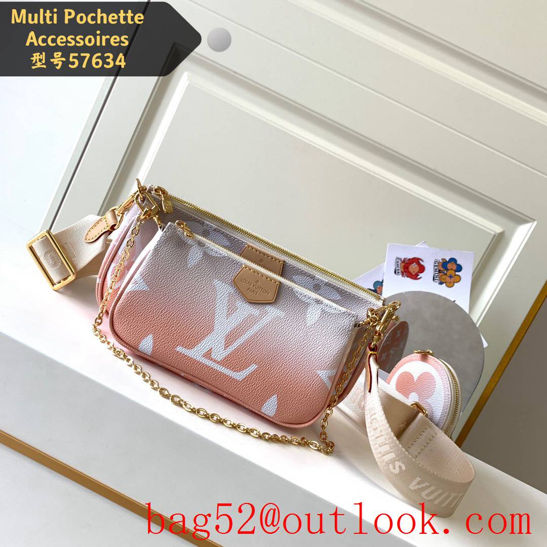 Louis Vuitton LV Monogram Multi Pochette Accessoires Bag M57634 Pink