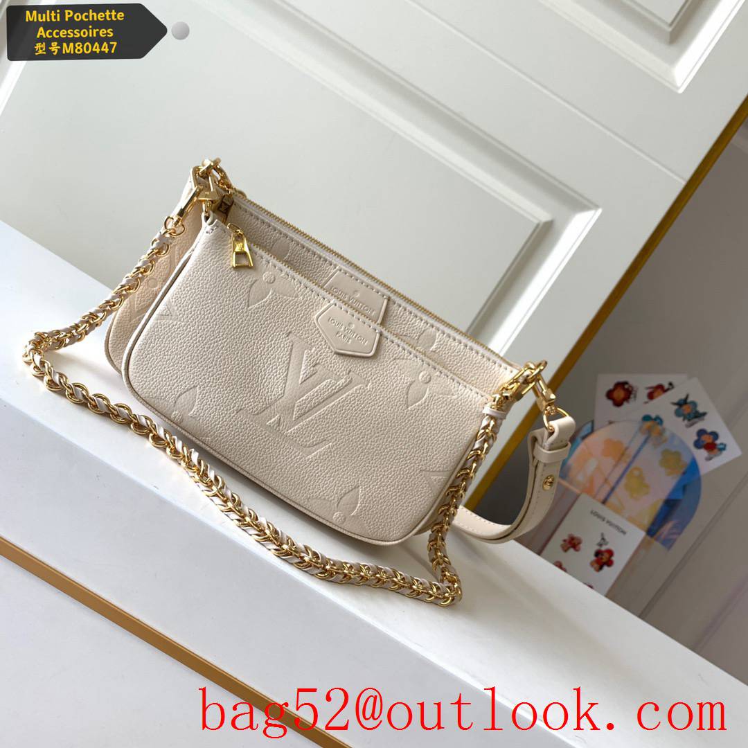 Louis Vuitton LV Multi Pochette Accessoires Shoulder Bag M80447 Cream