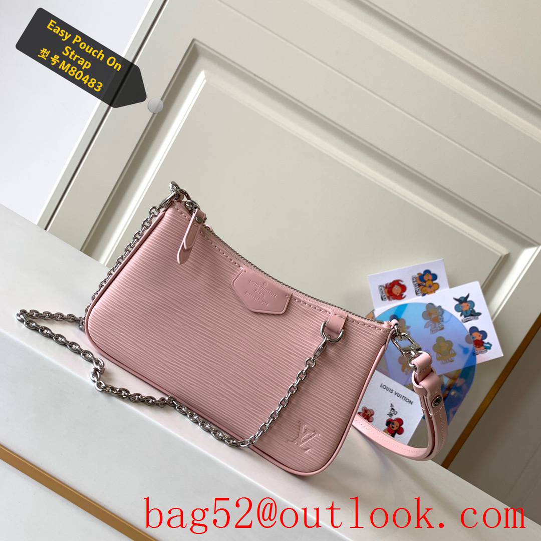 Louis Vuitton LV Easy Pouch On Strap Shoulder Bag With Chain M80483 Pink