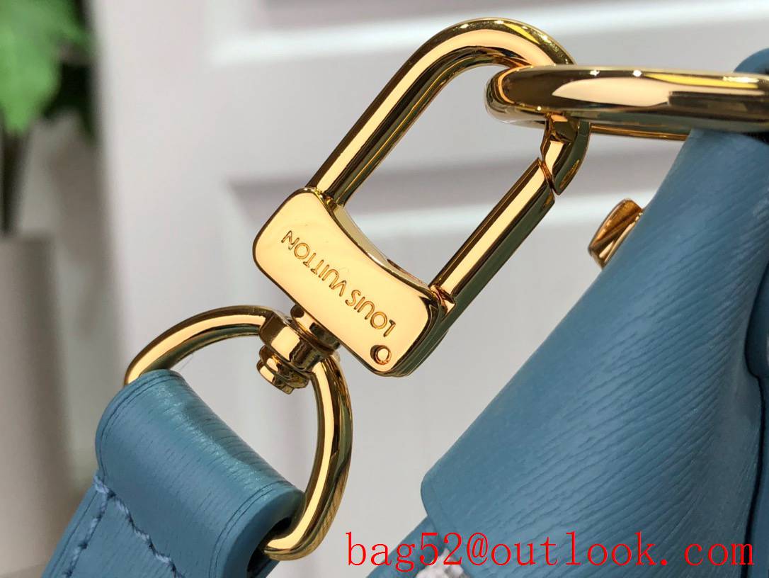 Louis Vuitton LV Monogram Loop Shoulder Bag Handbag with Chain M81094 Blue