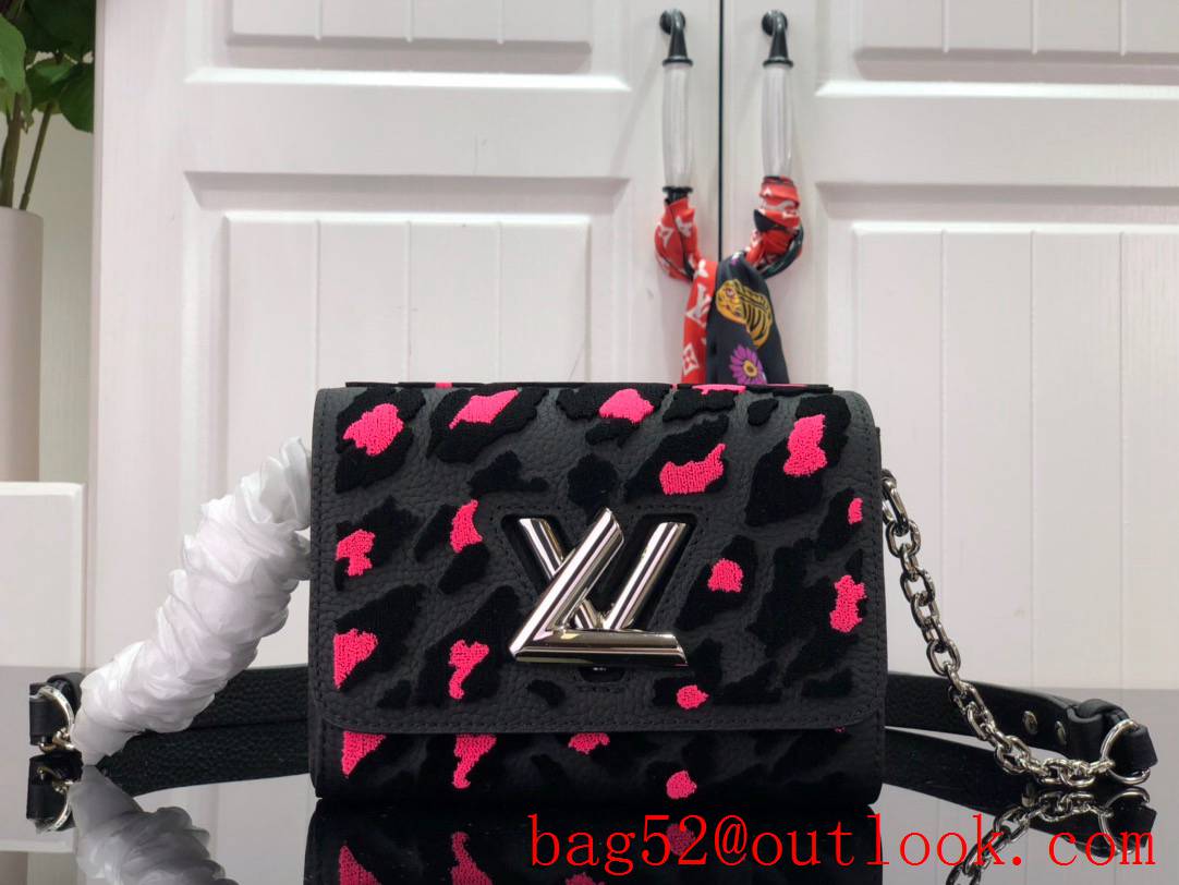 Louis Vuitton LV Twist PM Leather Leopard Shoulder Bag Handbag M58569