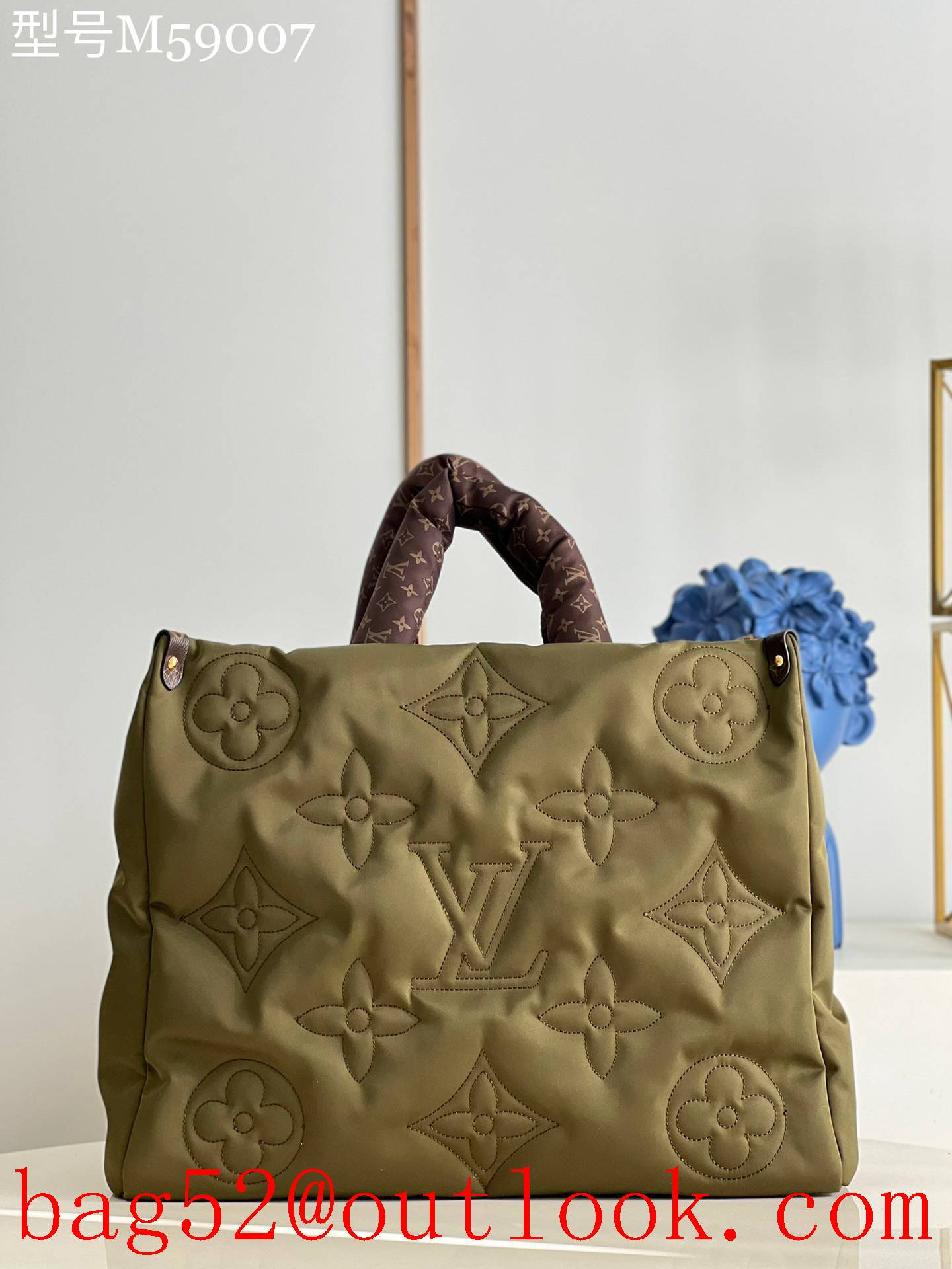 Louis Vuitton LV Monogram Onthego GM Tote Bag Handbag M59007 Green