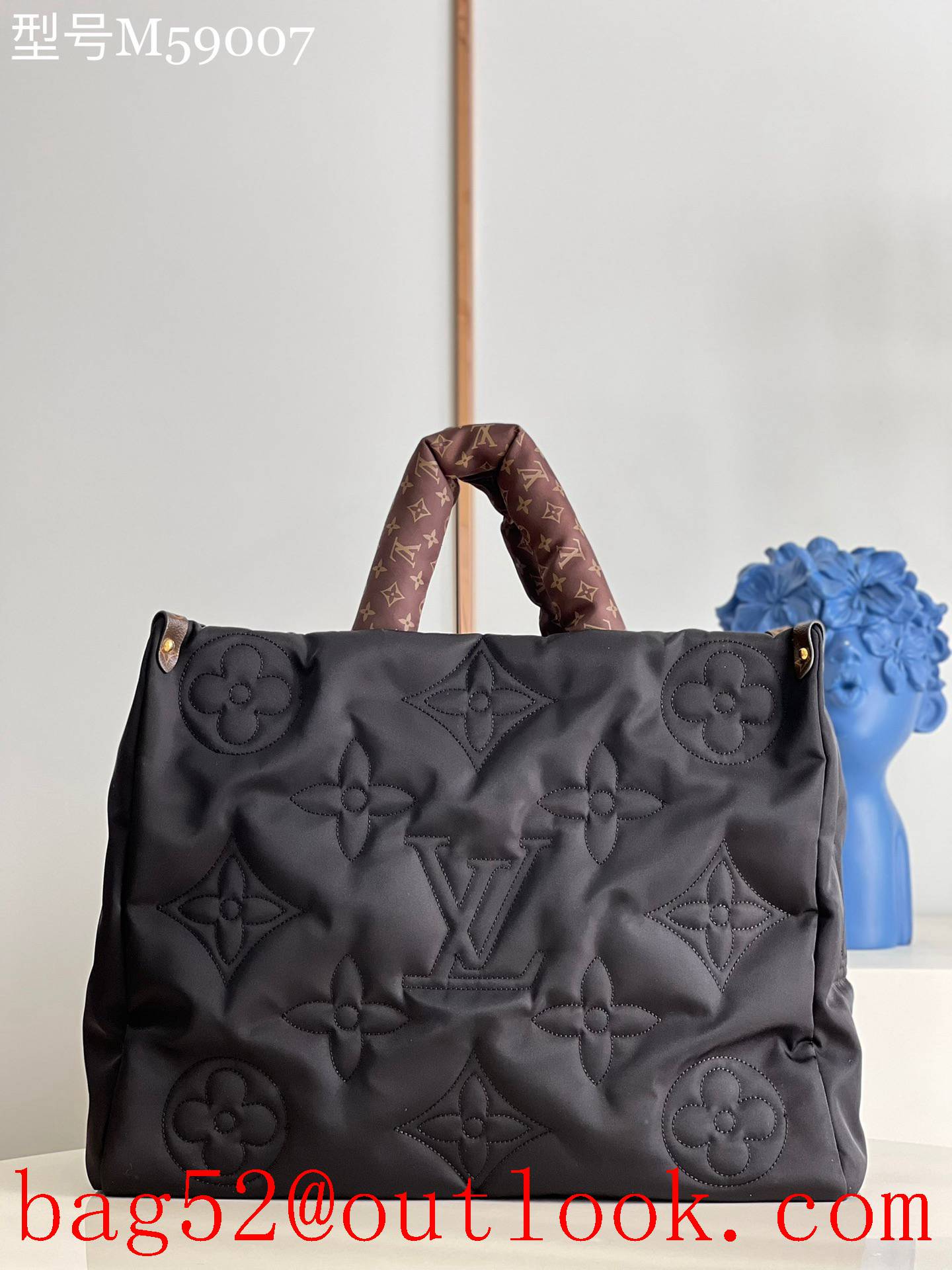 Louis Vuitton LV Monogram Onthego GM Tote Bag Handbag M59005 Black