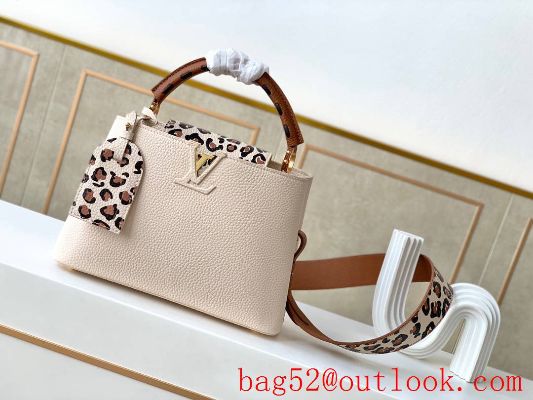 Louis Vuitton LV Capucines BB Leather Handbag Bag M58720 Cream
