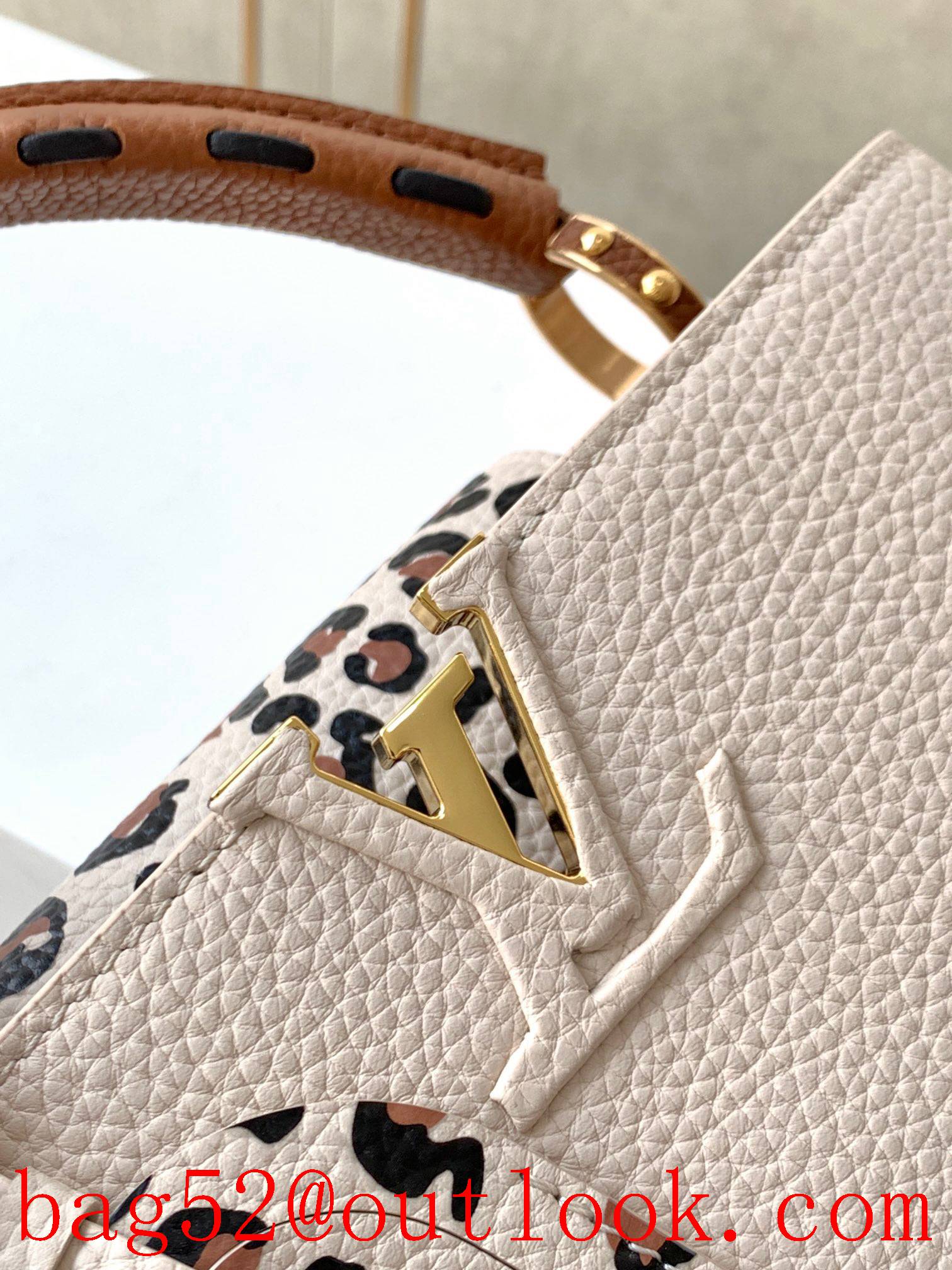 Louis Vuitton LV Capucines BB Leather Handbag Bag M58720 Cream