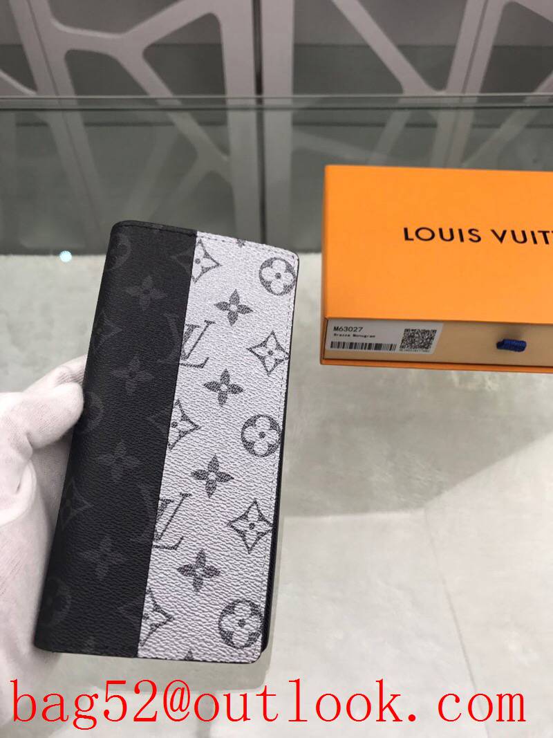 LV Louis Vuitton long men tri-silver monogram wallet purse M63027