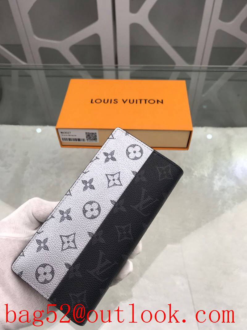 LV Louis Vuitton long men tri-silver monogram wallet purse M63027