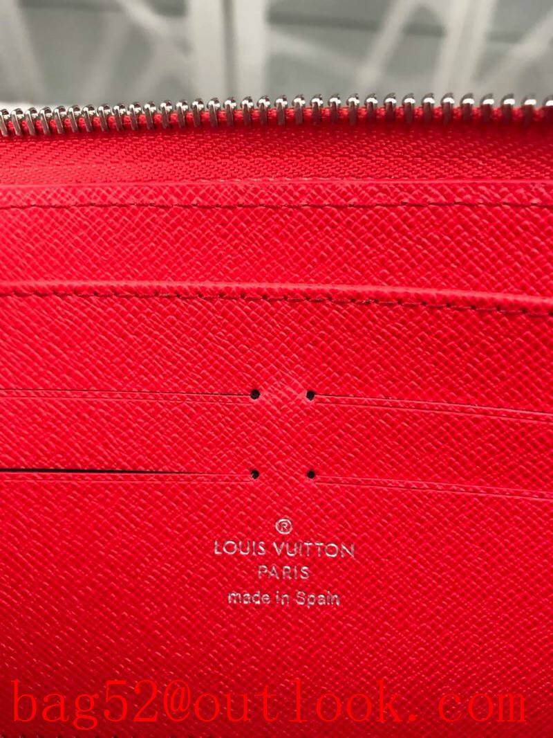 LV Louis Vuitton long epi supreme red zipper wallet purse M60305
