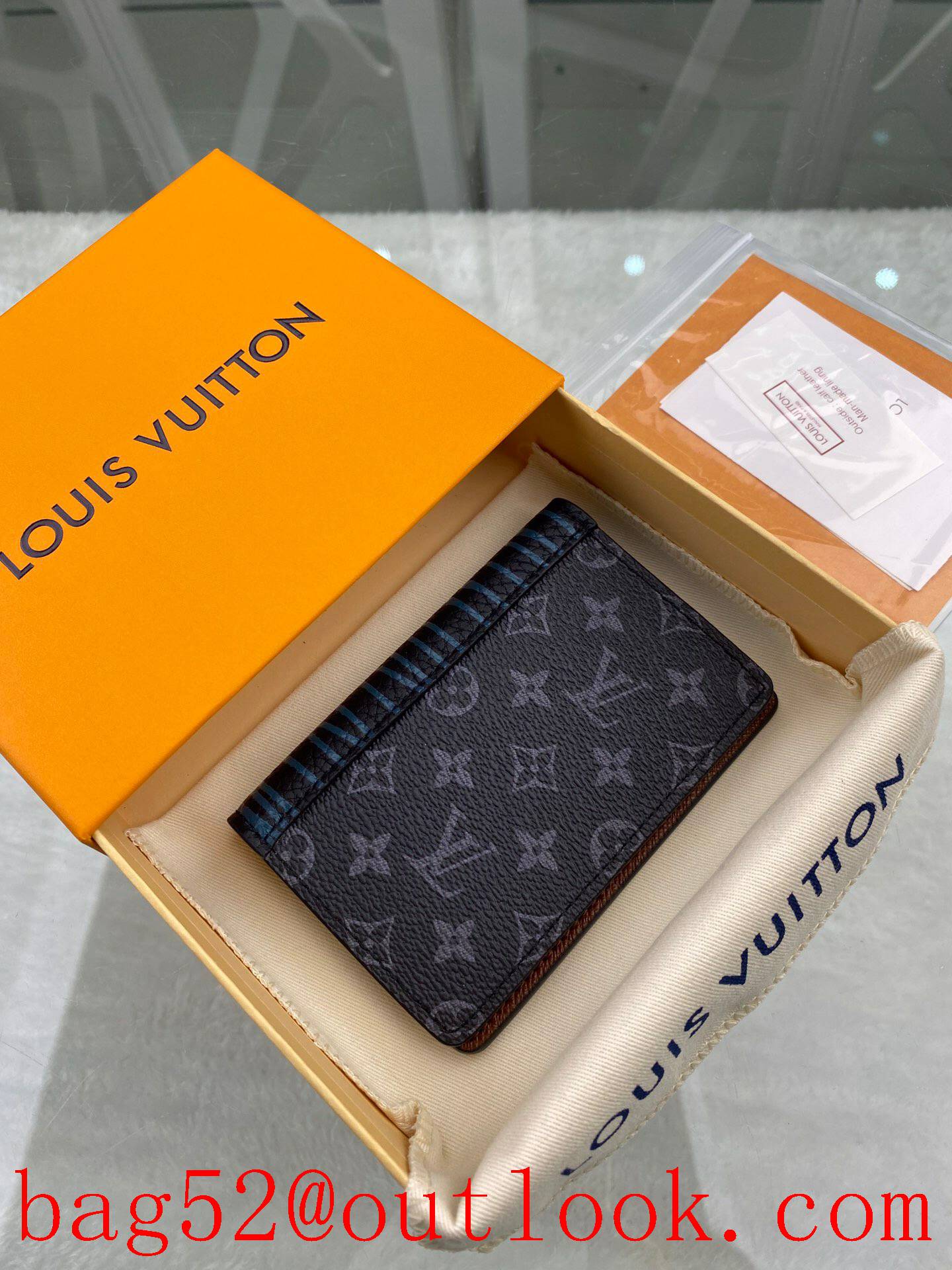 LV Louis Vuitton baby Virgil Abloh epi v Monogram Patchwork card hold pocket wallet M69737