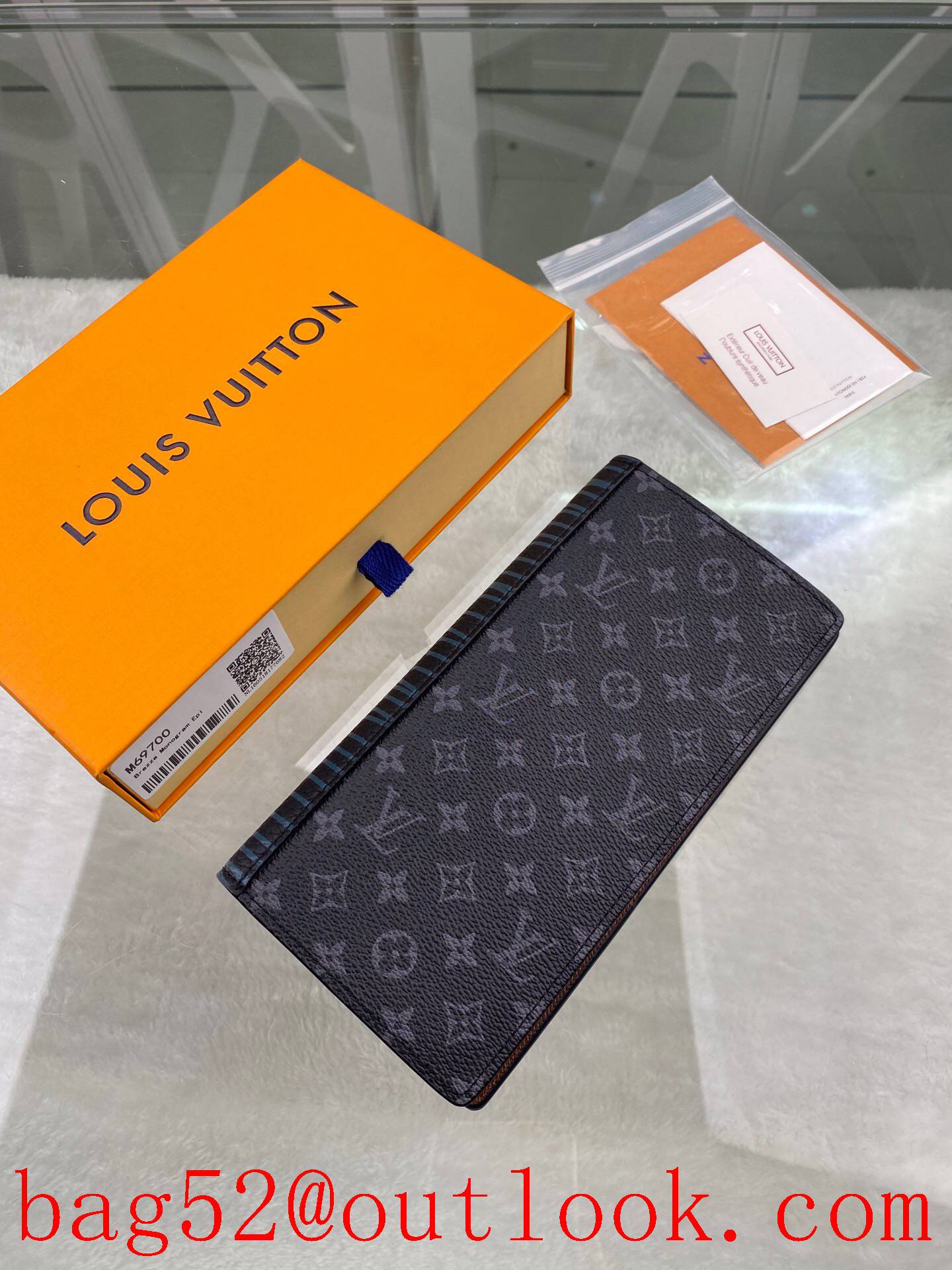 LV Louis Vuitton long Brazza Patchwork new Monogram v epi 2 folded wallet M69700
