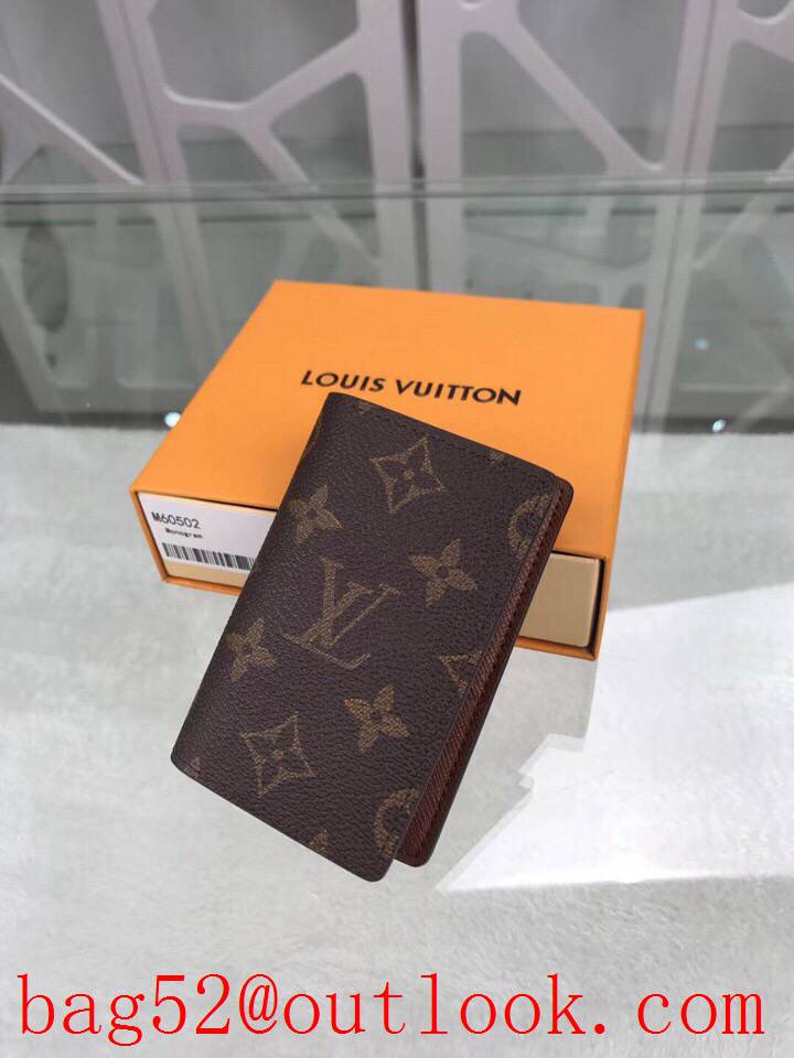 LV Louis Vuitton baby monogram Pocket Organizer wallet purse M60502