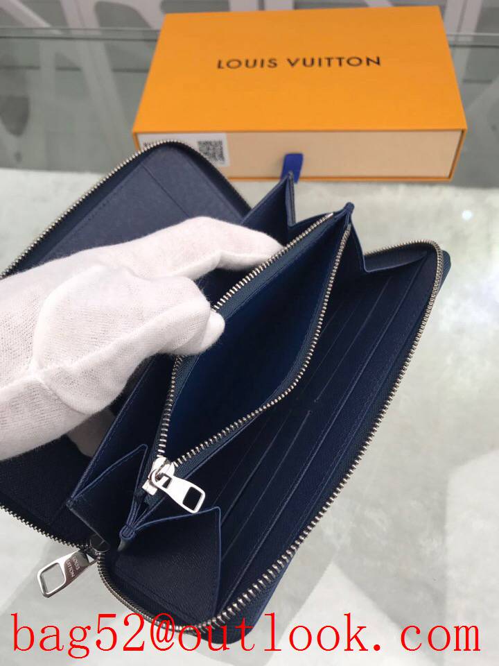 LV Louis Vuitton x-large navy epi leather zippy zipper wallet passport purse M42705