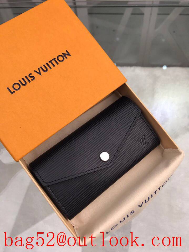 LV Louis Vuitton black epi Pochette Clefs Rabat wallet purse M56245
