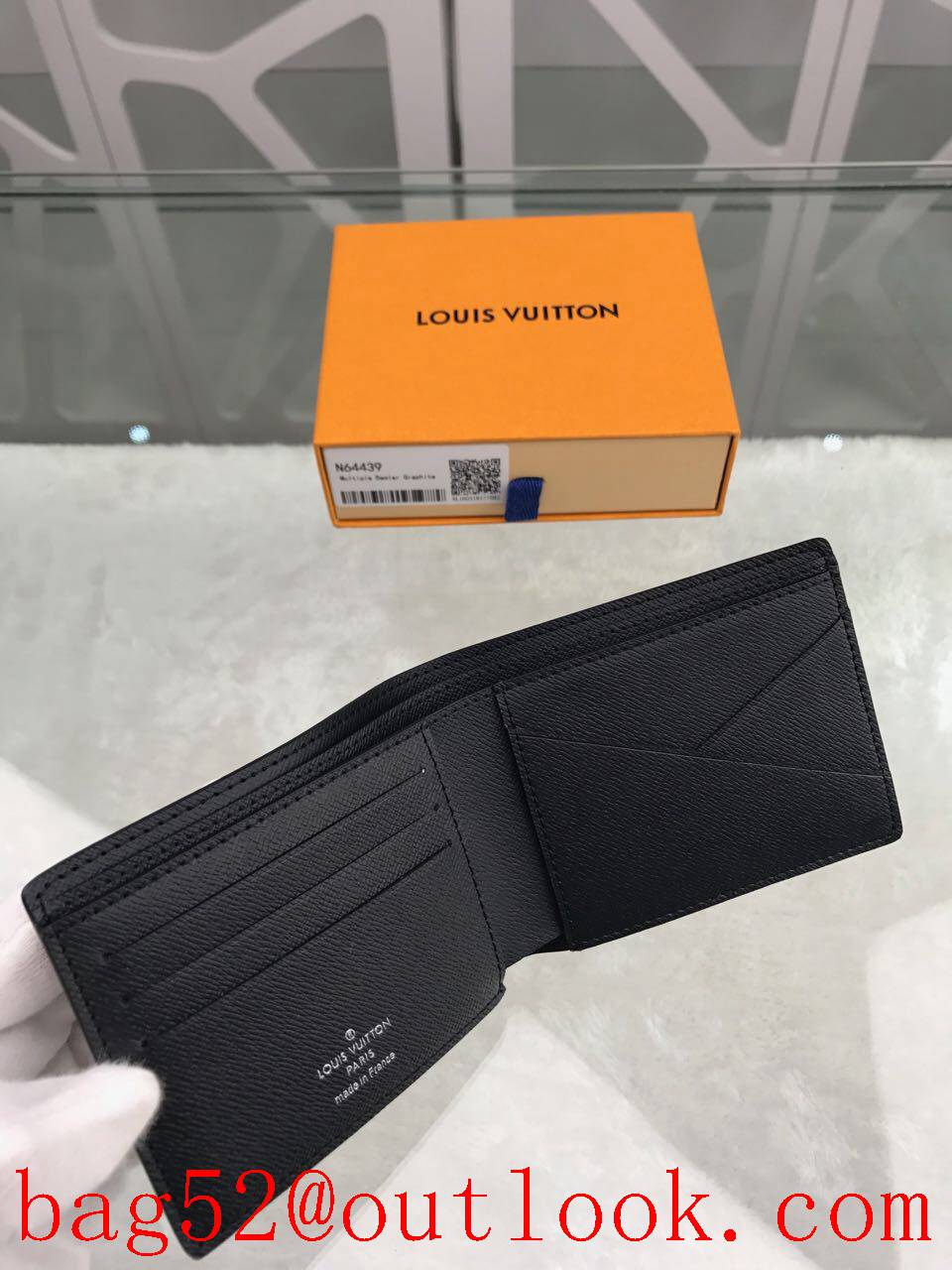 LV Louis Vuitton short League damier wallet purse N64439