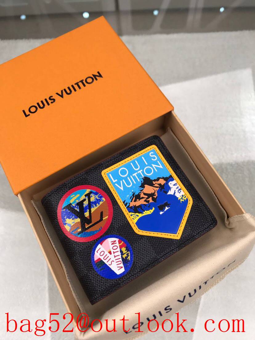 LV Louis Vuitton short badge wallet purse N60097