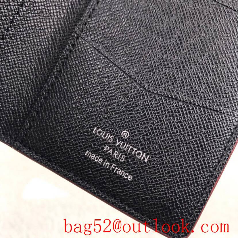 LV Louis Vuitton short badge Damier Graphite pocket wallet purse N60130