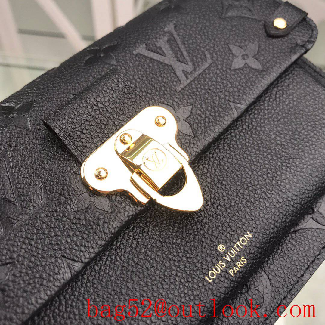 LV Louis Vuitton Vavin black leather chain woc wallet purse M67839