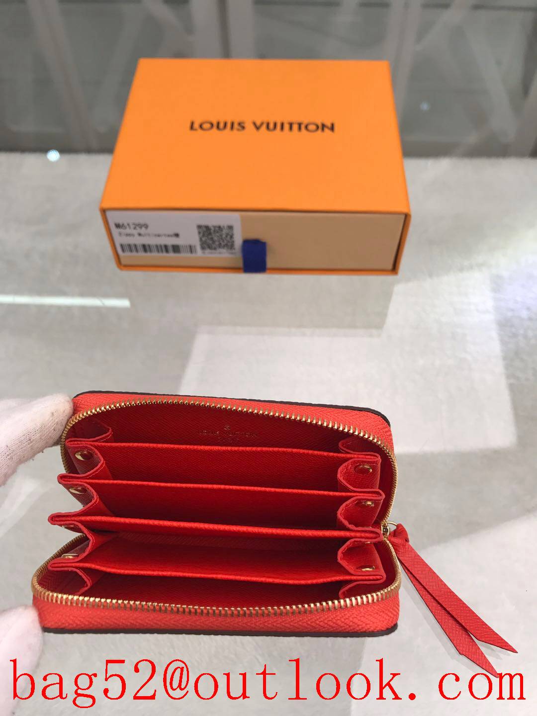 LV Louis Vuitton orange monogram Multi Calt zippy wallet purse M61299