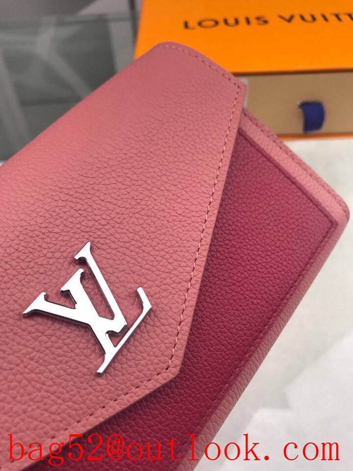LV Louis Vuitton large leather tri-wine V flap wallet purse M62987