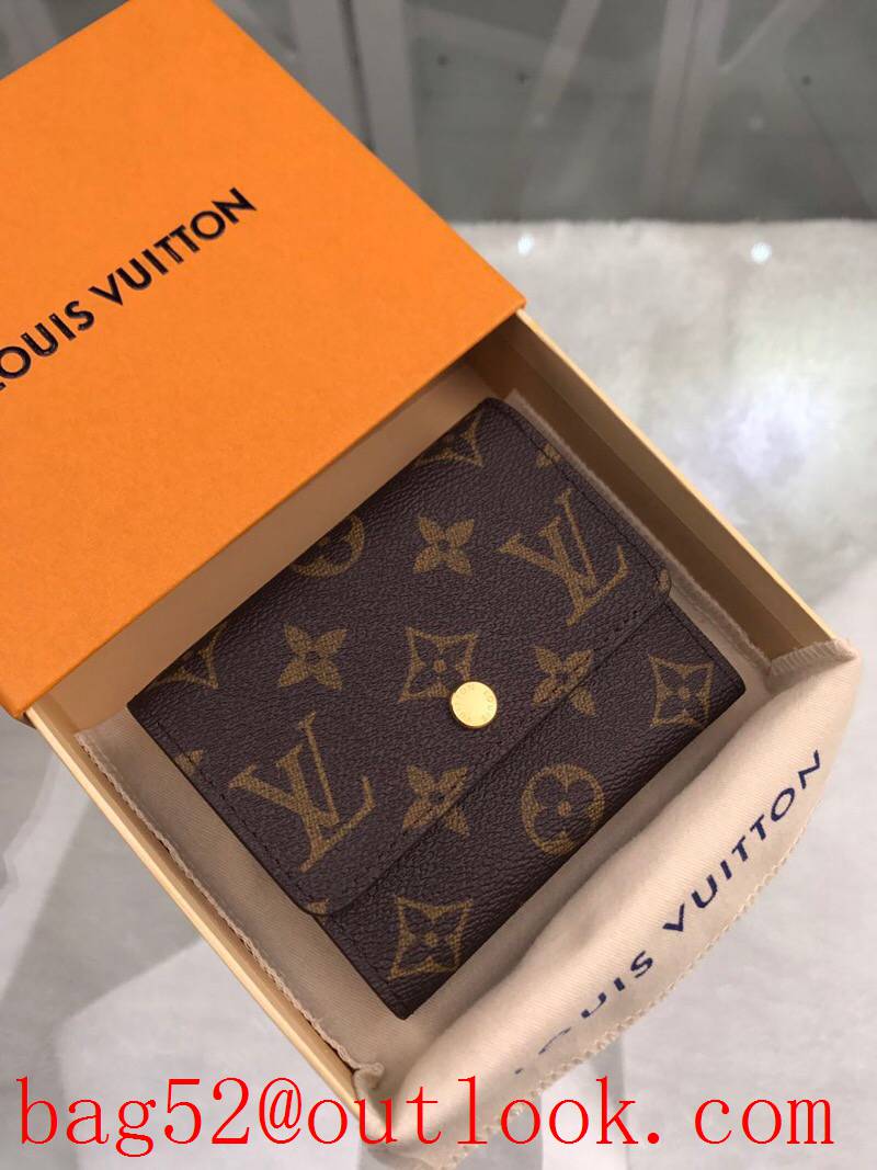 LV Louis Vuitton Anais brown monogram 3 folded wallet purse M60402