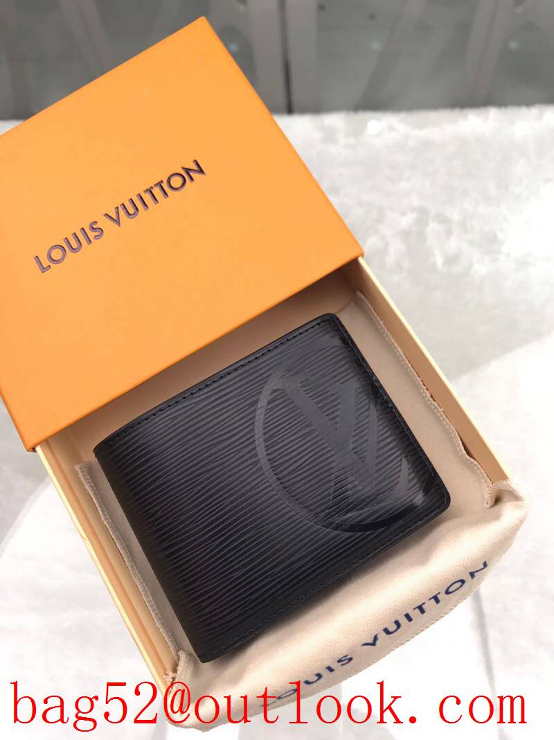 Louis Vuitton short black Epi Initials LV Circle wallet purse M63514