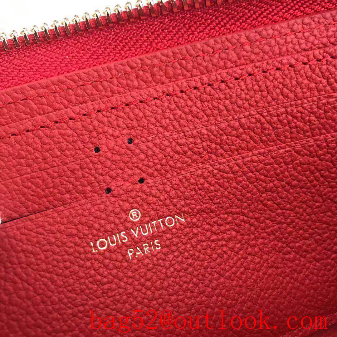 LV Louis Vuitton Blooming Flowers pink taurillon leather monogram zipper wallet purse M64161