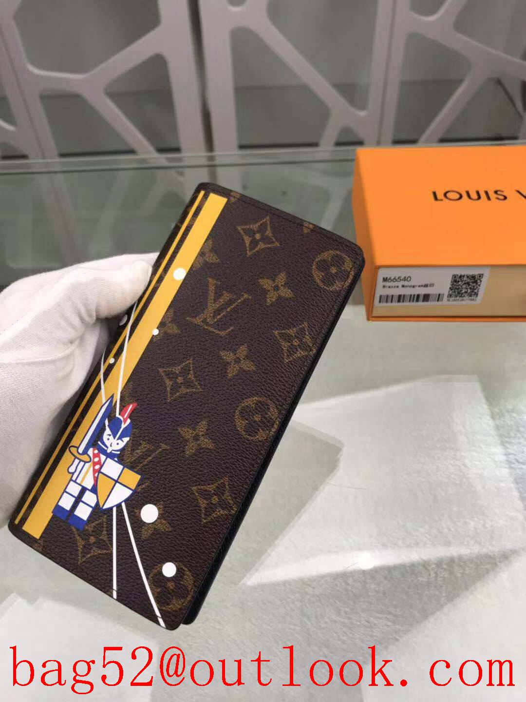 LV Louis Vuitton monogram long 2 flap wallet purse M66540