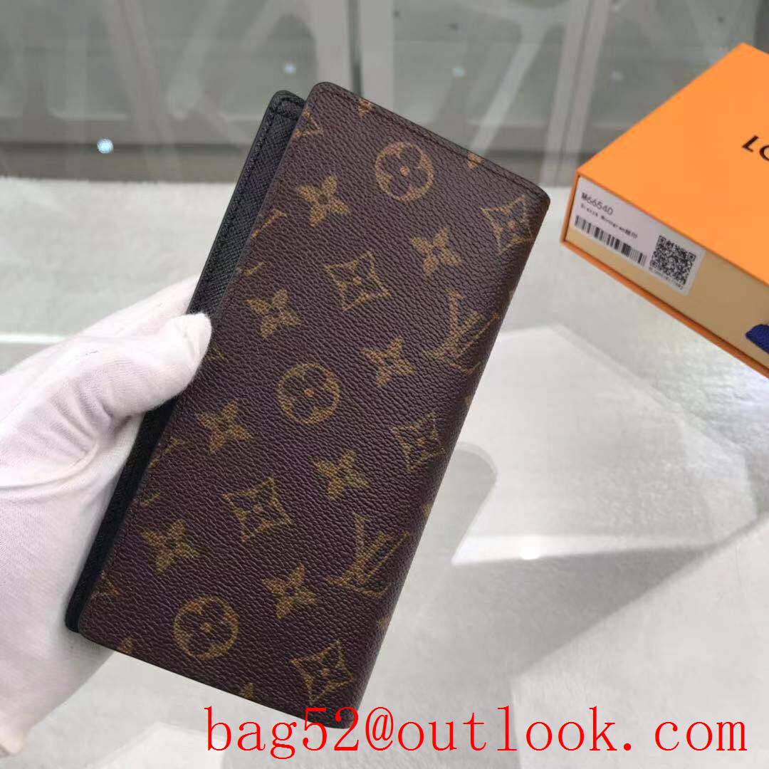 LV Louis Vuitton monogram long 2 flap wallet purse M66540