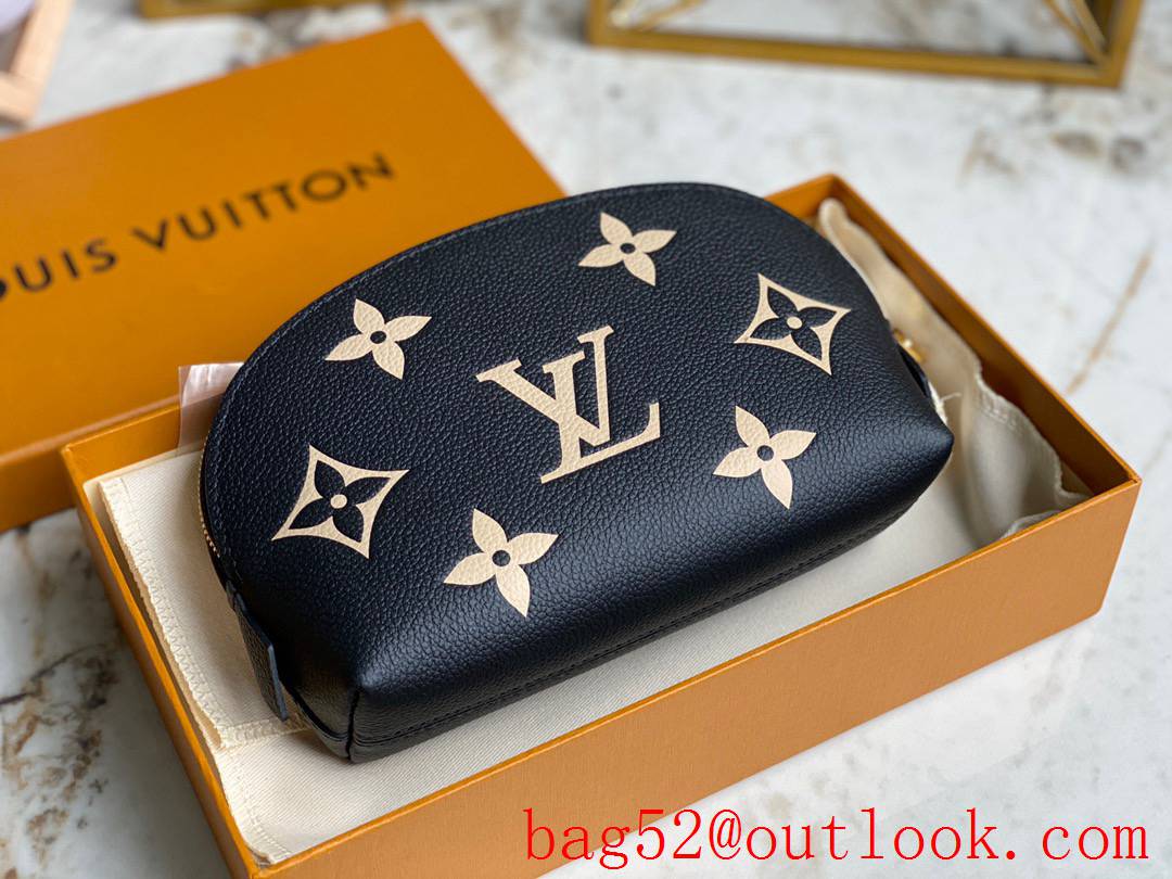 Louis Vuitton LV Pochette Cosmetic PM Bag Clutch Handbag M59086 Black