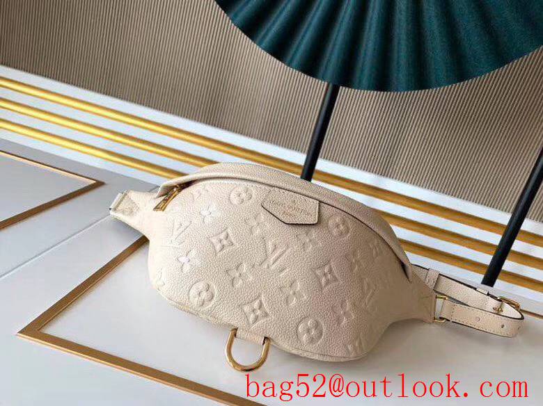 Louis Vuitton LV Monogram Empreinte Leather Bumbag Belt Bag M44836 Cream