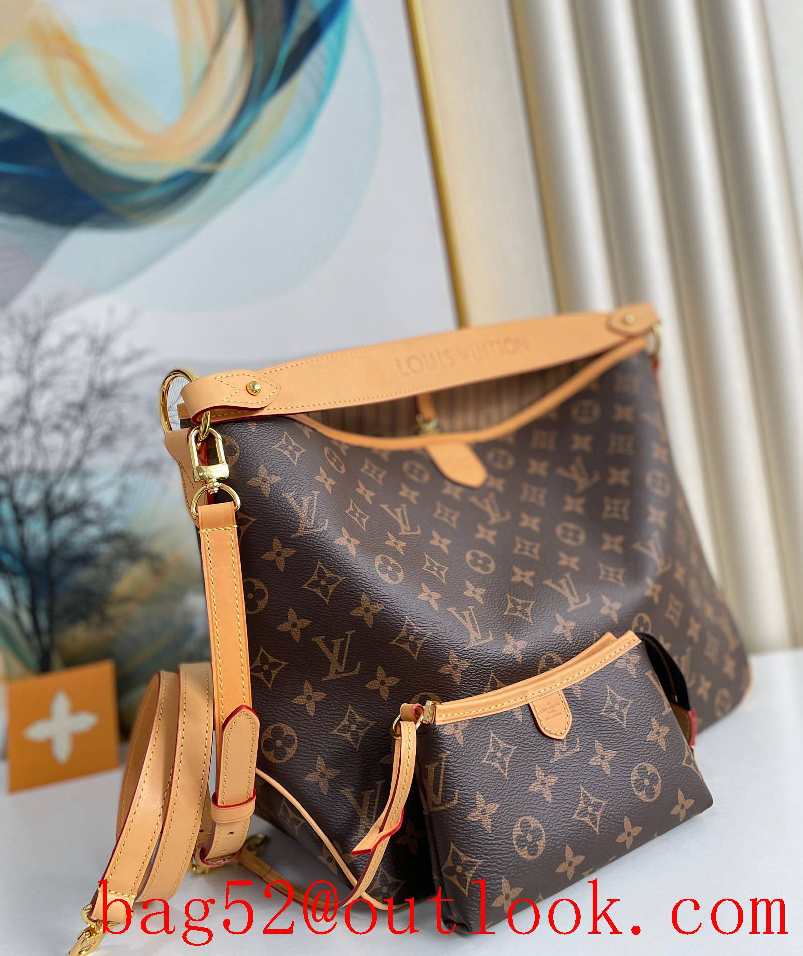 Louis Vuitton LV Monogram Canvas Graceful Shopping Bag Handbag M40352 