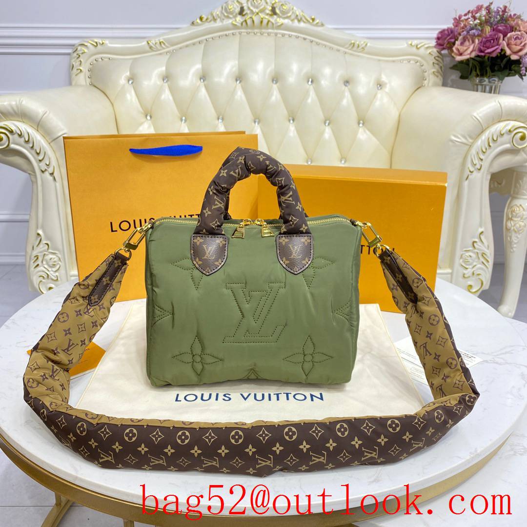 Louis Vuitton LV Monogram Econyl Speedy 25 Shoulder Bag Handbag M59009 Green
