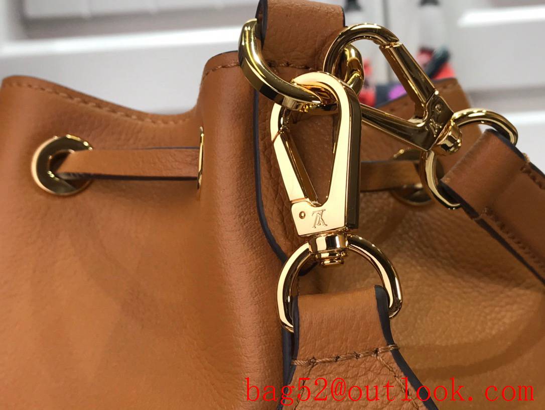 Louis Vuitton LV Lockme Bucket Real Leather Bag Handbag M57689 Brown