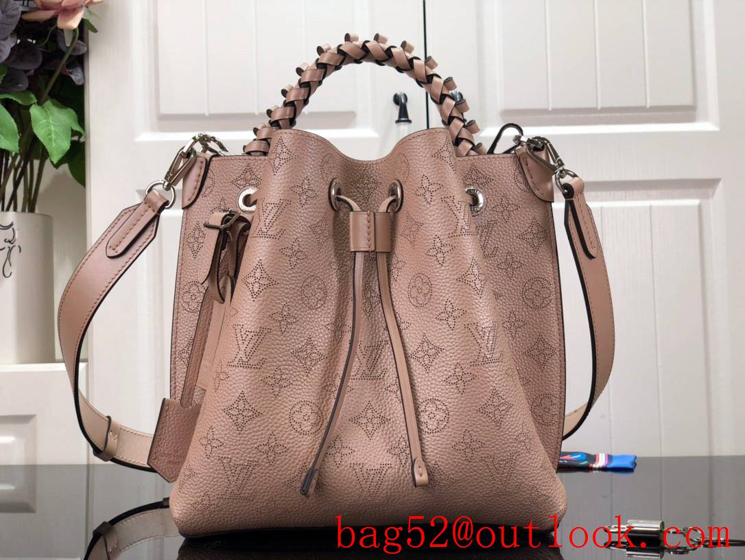 Louis Vuitton LV Monogram Leather Muria Bucket Bag Handbag M58789 Nude