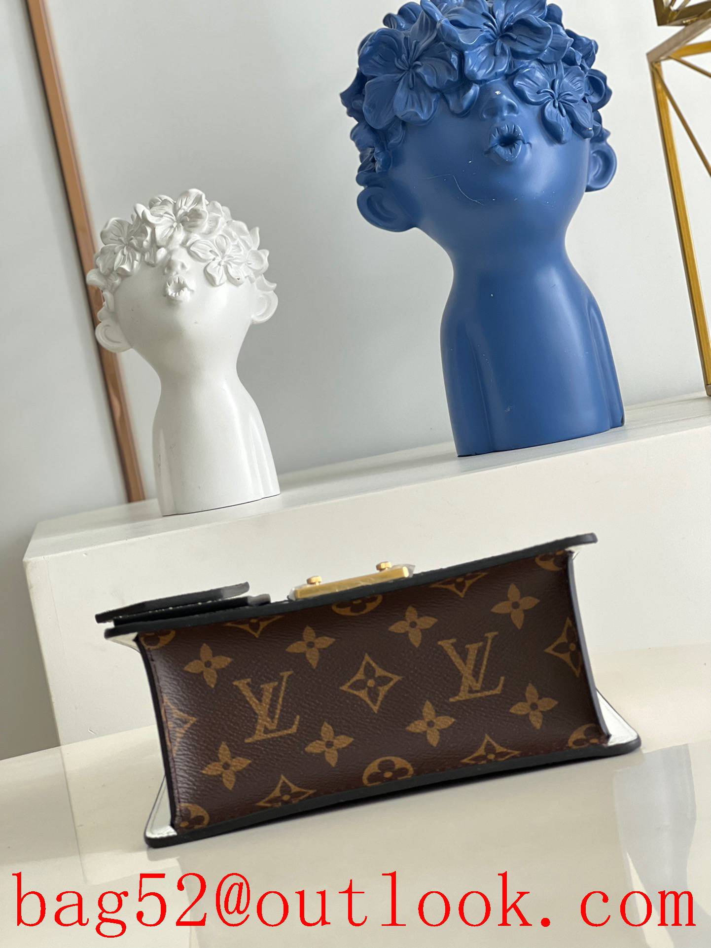 Louis Vuitton LV Monogram Leather Spring Street Shoulder Bag M90375 Black