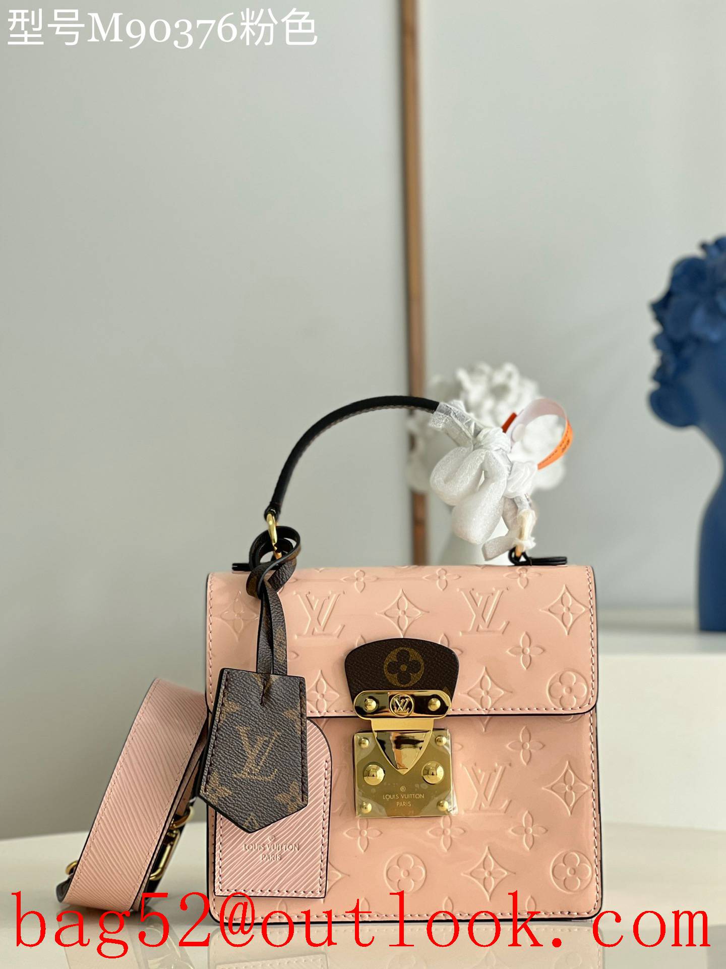 Louis Vuitton LV Monogram Leather Spring Street Shoulder Bag M90468 Pink