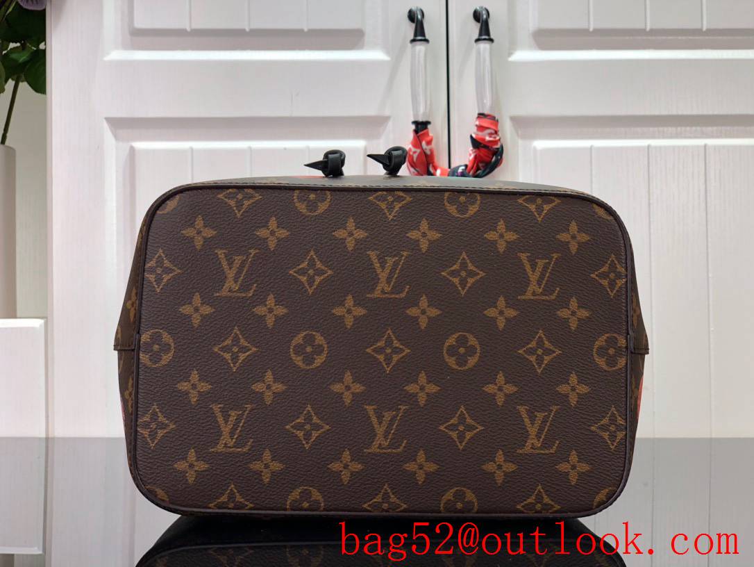 Louis Vuitton LV Monogram Fornasetti Neonoe MM Bucket Bag M45956 Brown