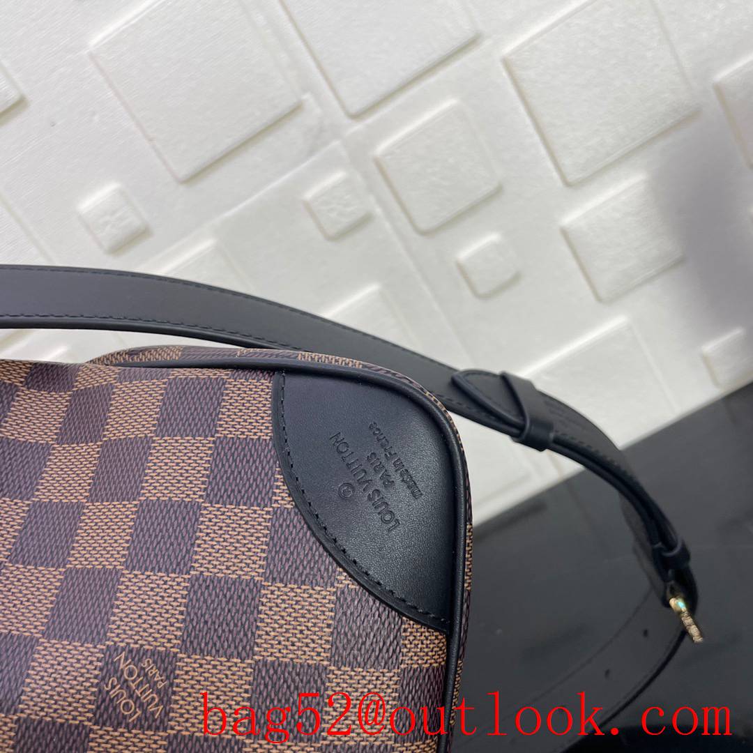 Louis Vuitton LV Damier Ebene Odeon MM Shoulder Bag Handbag N50062 Black