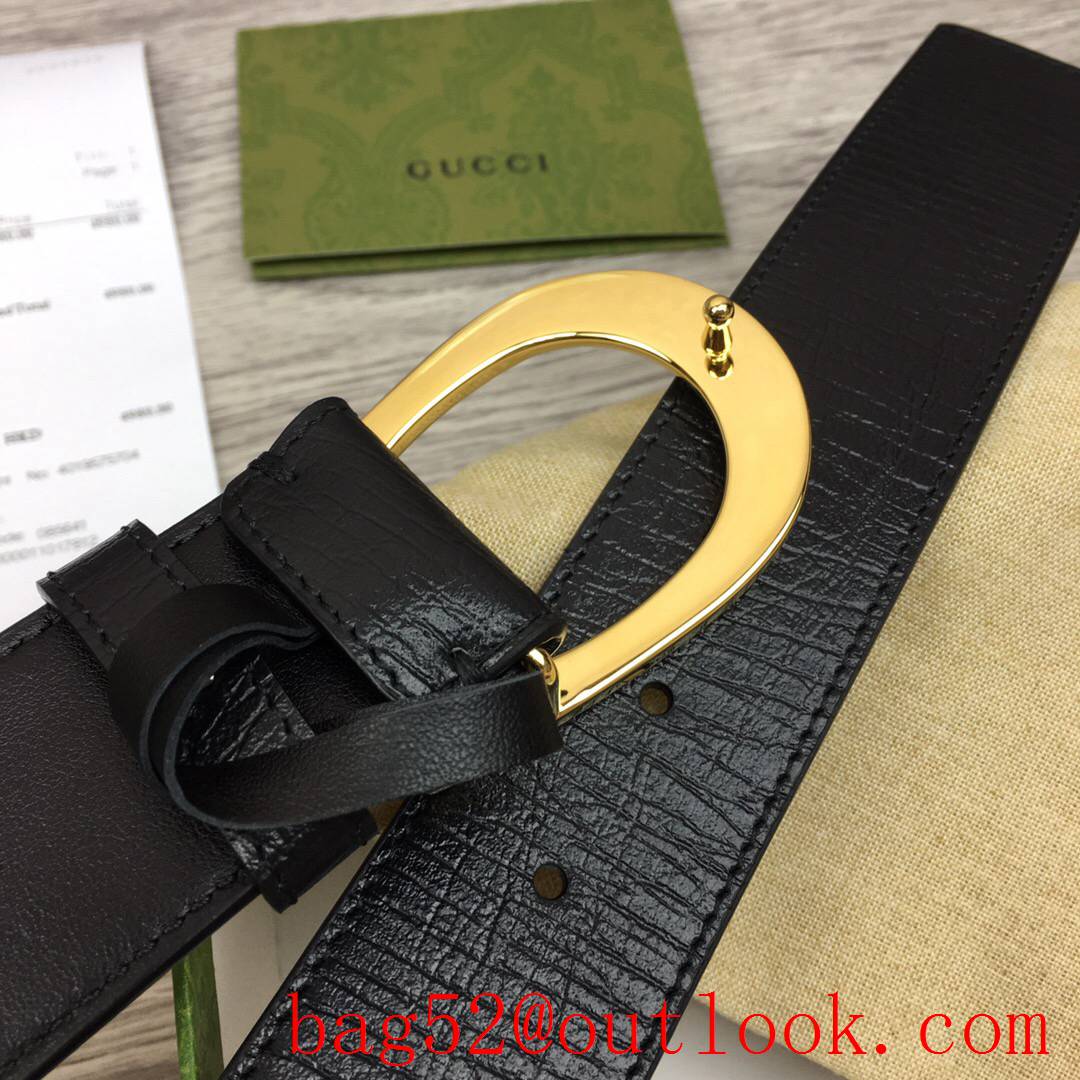 Gucci 4cm texture leather v ophidia with shiny gold G buckle hardware belt