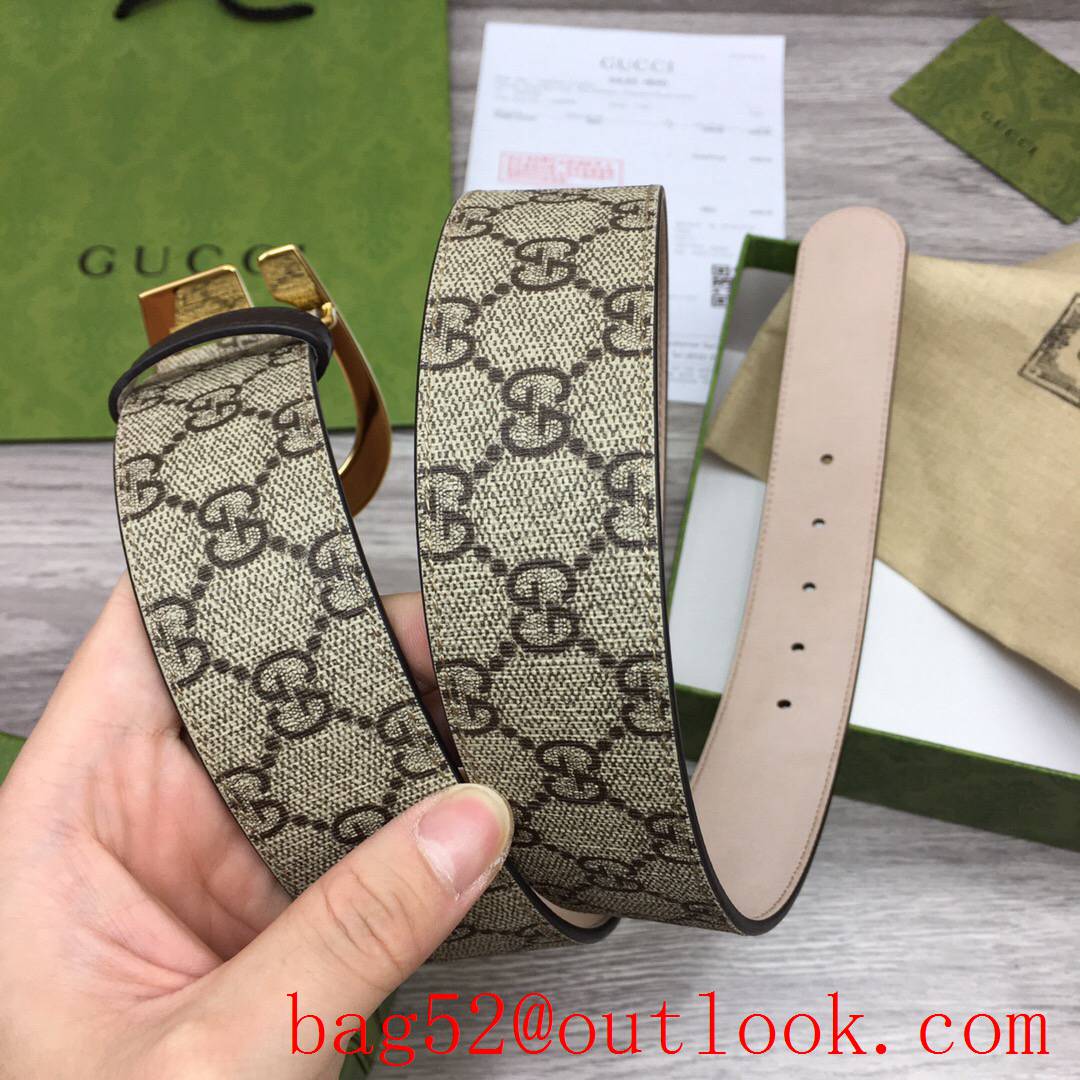 Gucci GG 4cm Marmont G shiny gold buckle belt