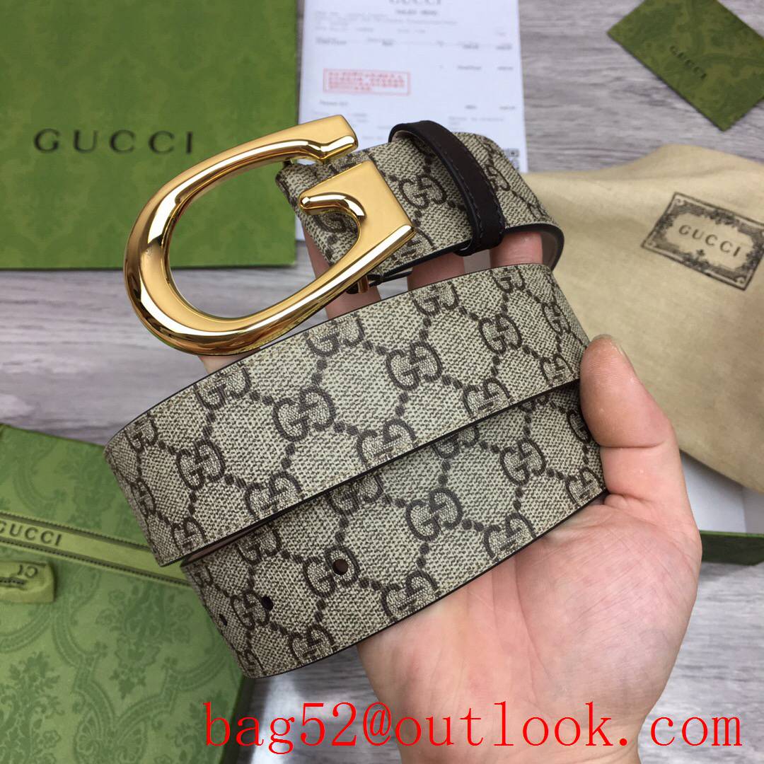 Gucci GG 4cm Marmont G shiny gold buckle belt