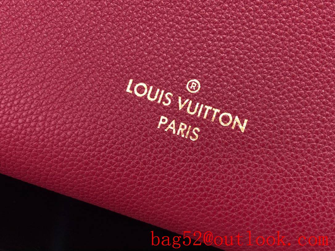 Louis Vuitton LV Monogram Leather On My Side MM Tote Bag Handbag M56934 Wine