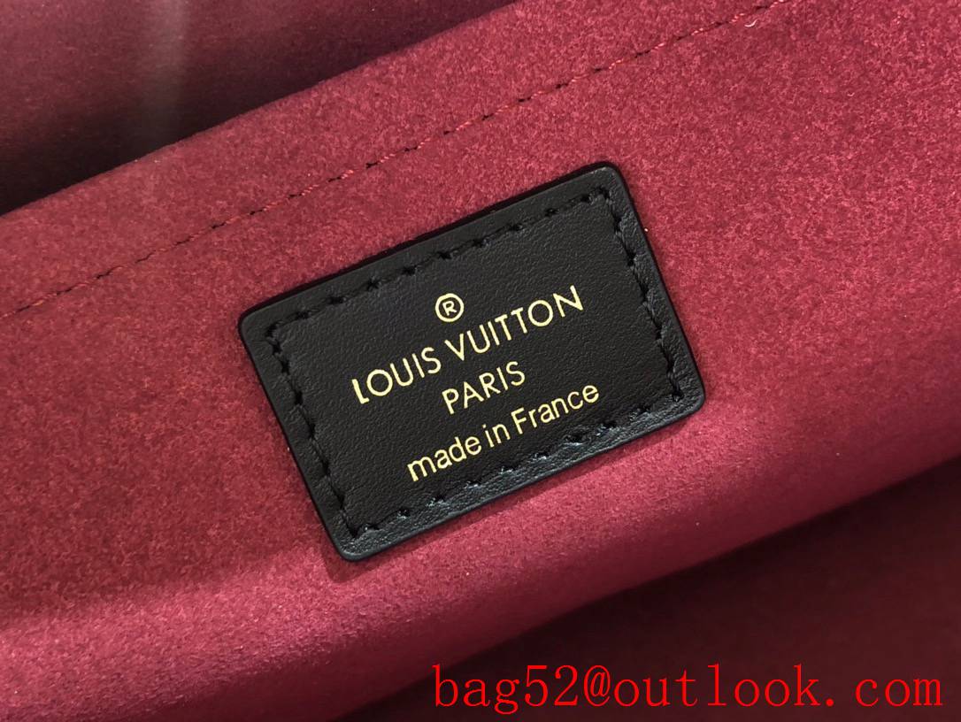 Louis Vuitton LV Monogram Leather On My Side MM Tote Bag Handbag M56934 Wine