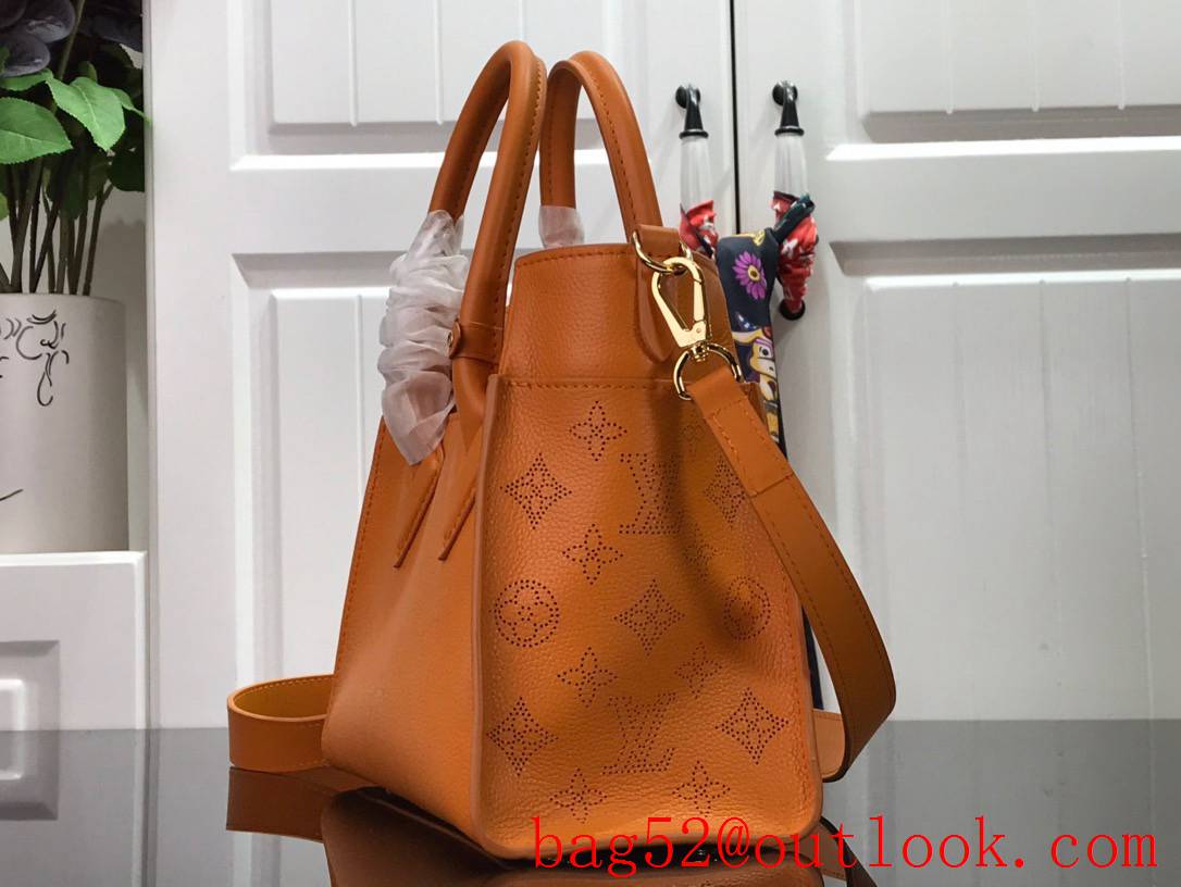 Louis Vuitton LV Monogram Leather On My Side PM Tote Bag Handbag M57728 Orange