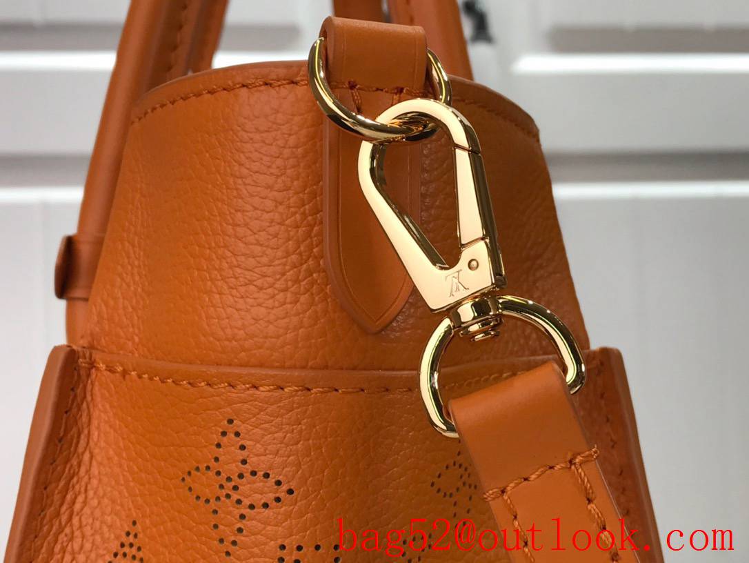 Louis Vuitton LV Monogram Leather On My Side PM Tote Bag Handbag M57728 Orange