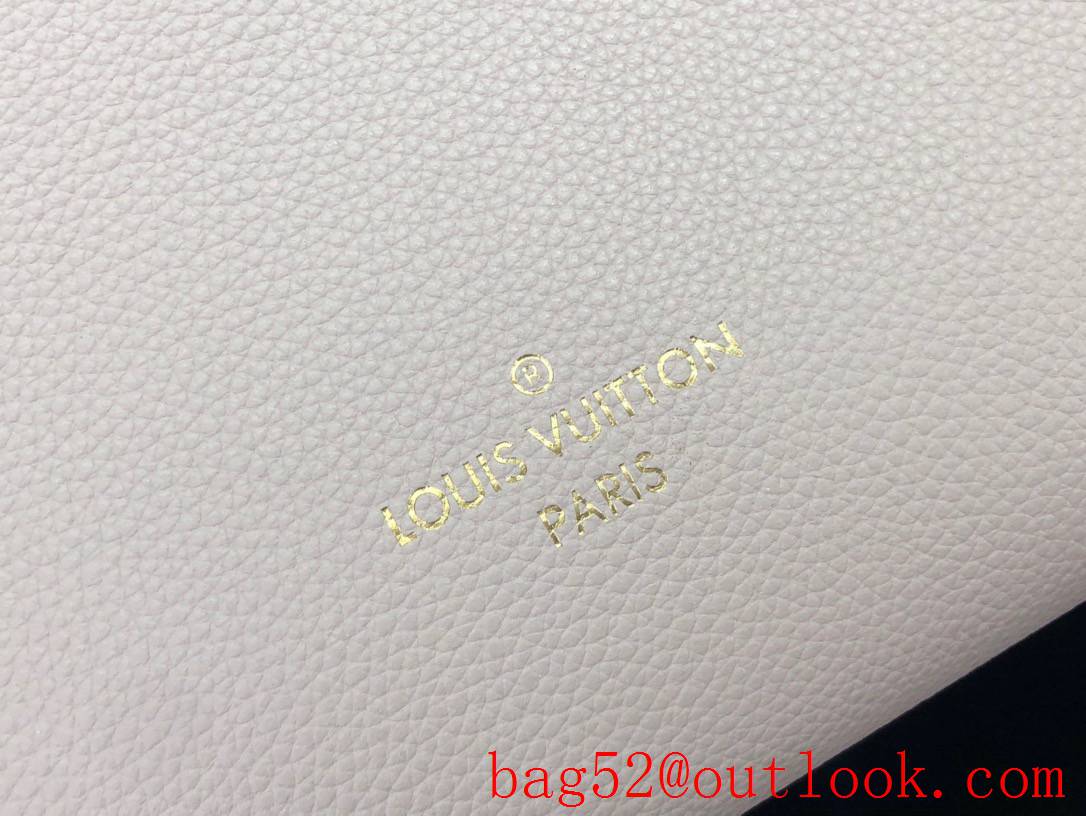 Louis Vuitton LV Monogram Leather On My Side MM Tote Bag Handbag M58485 Apricot