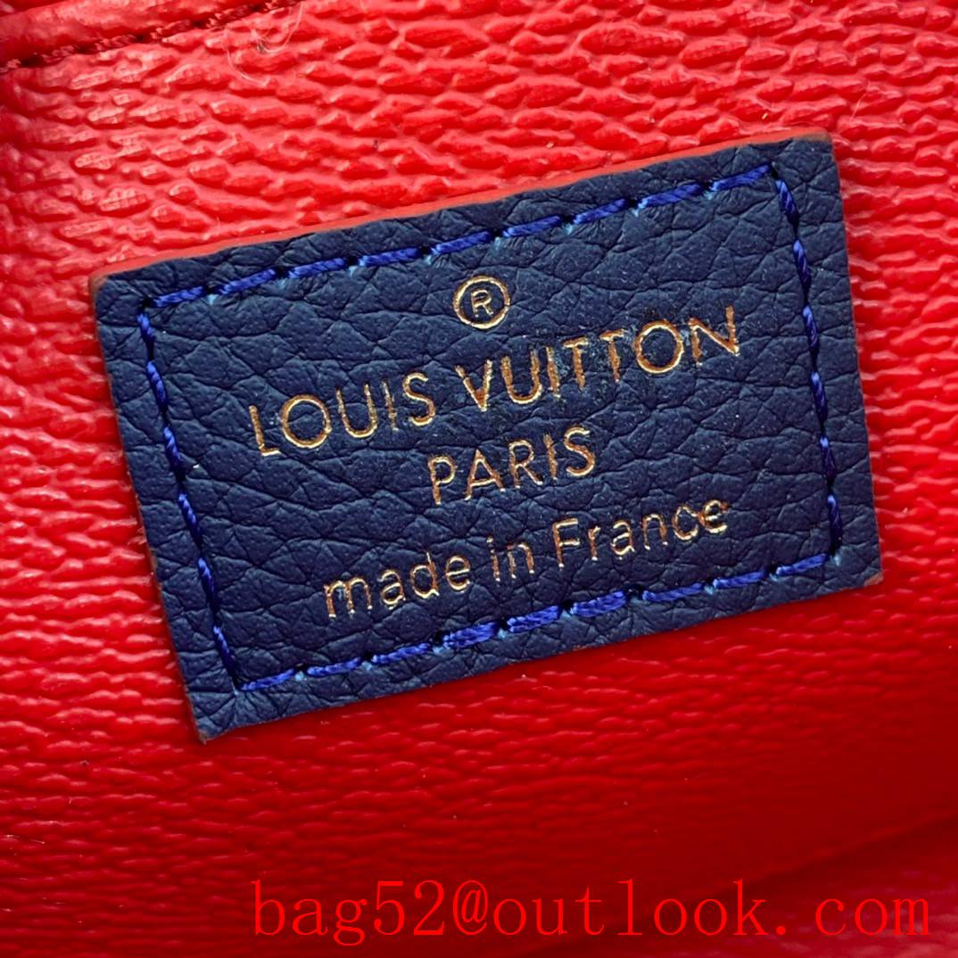 Louis Vuitton LV Monogram Leather Cosmetic Pouch PM Bag Clutch M69413 Navy