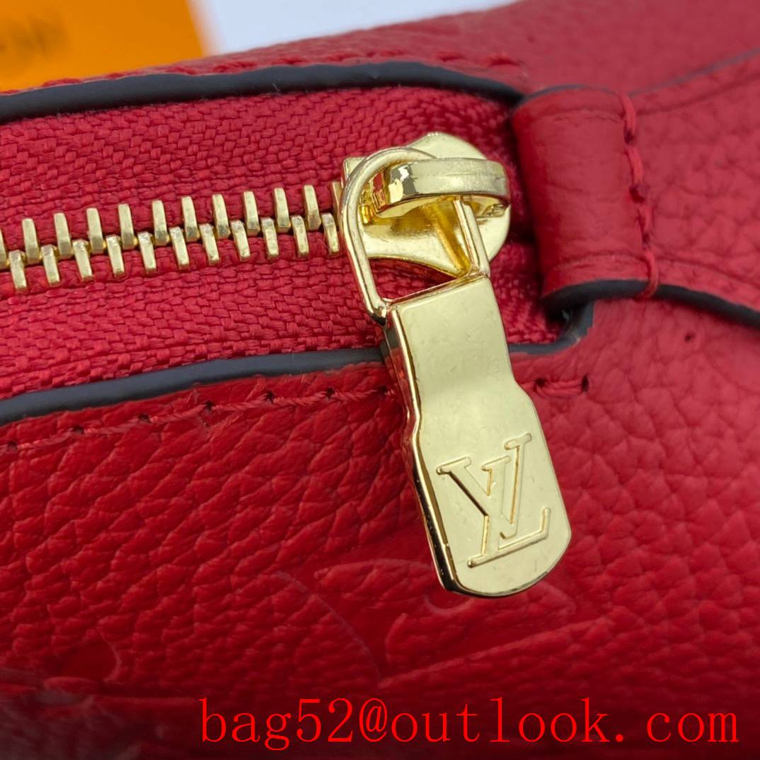 Louis Vuitton LV Monogram Leather Cosmetic Pouch PM Bag Clutch M69414 Red