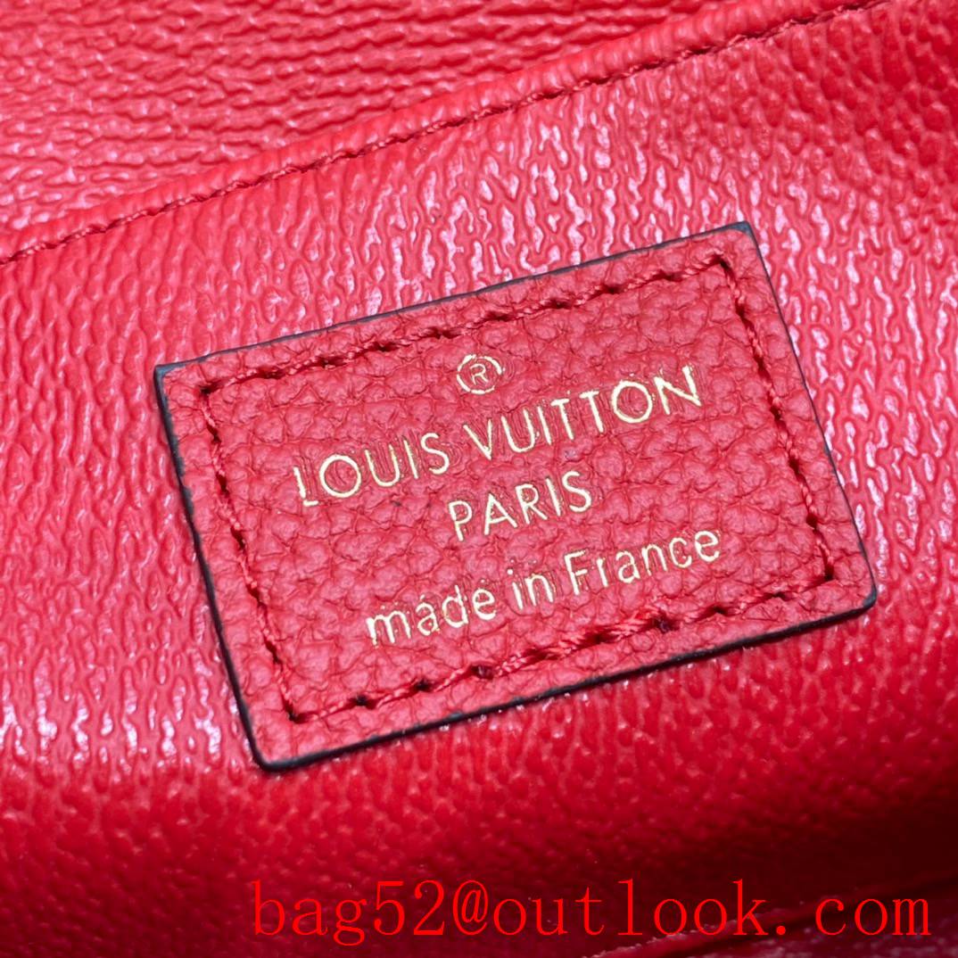 Louis Vuitton LV Monogram Leather Cosmetic Pouch PM Bag Clutch M69414 Red